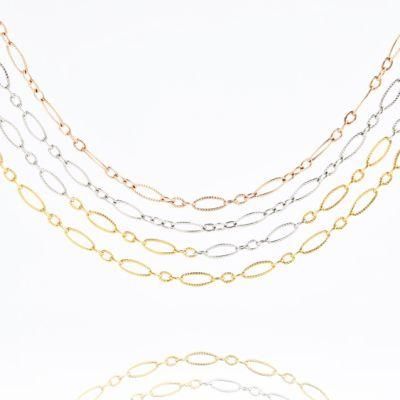 New Design Hot Sale Stainless Steel Fashion Jewelry Parts Lady Gold Plated Necklace Anklet Bracelet