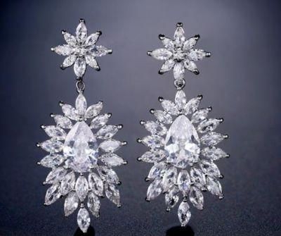 Wedding Pear CZ Earring Jewelry, Bridal Pear CZ Earring, Wedding Jewelry, Bridal Jewelry, Rose Gold Earring