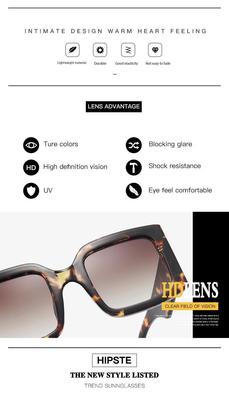 Sunglasses Personality Colorful Wide-Leg Glasses