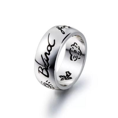 Jewelry Manufacturers Stainless Steel Blank Engraving Ring Custom Signet Mens Ring