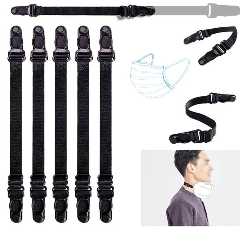 Factory Custom High Quality Nylon Adjustable Elastic Wig Band with Clips