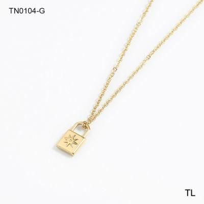 Manufacturer Custom Fashion Jewelry Necklace Good Quality Waterproof 14K Gold Filled Jewelry Making Supply Stainless Steel Jewelry for Women