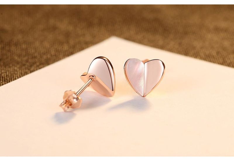 New Design Fashion Jewelry Mini Heart 925 Sterling Silver Earrings