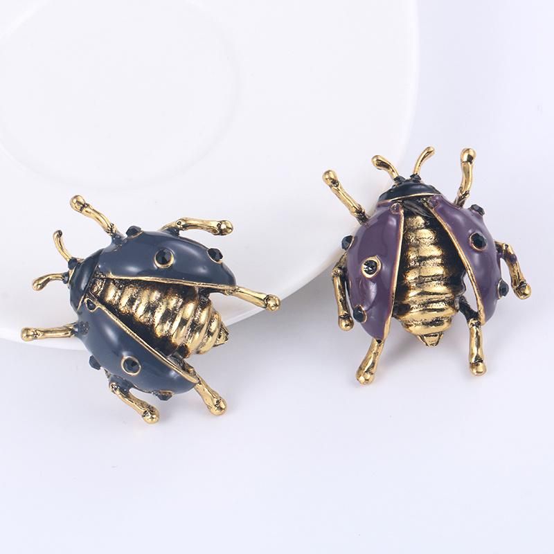 Classical Beetle Alloy Crystal Rhinestone Pin Jewelry Brooch