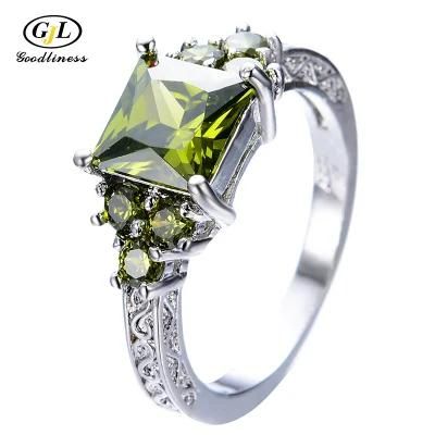 S925 Sterling Silver White Zircon with Black Zircon Ring
