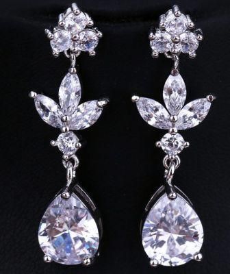 Wedding CZ Earring Jewelry, Bridal CZ Earring Jewelry, Rose Gold Earring