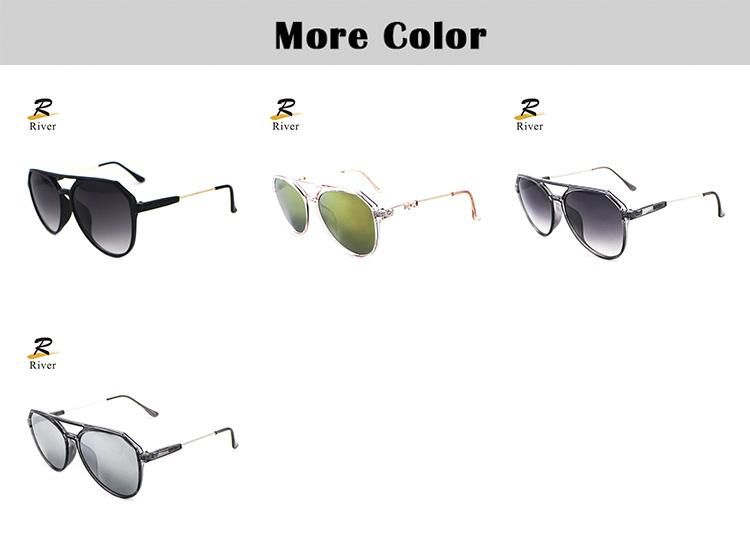 New Double Beam PC Round Frame Women Ready Sunglasses