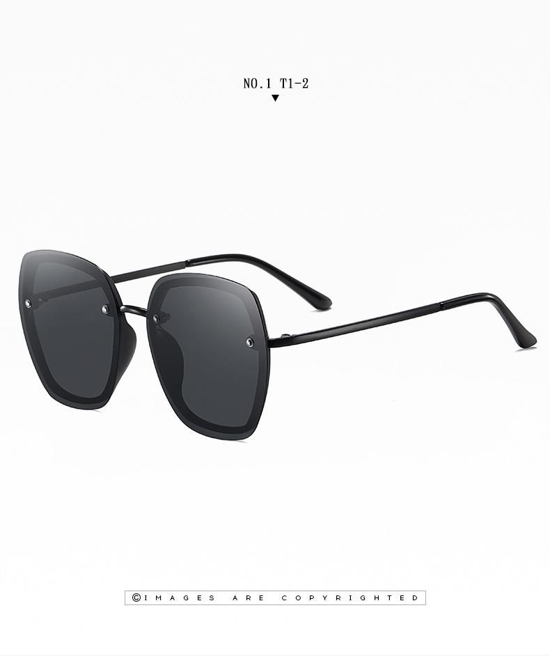 2021 Hot Selling UV400 Protect Cat 3 Fashion Squared Diamond Rimless Sunglasses for Women