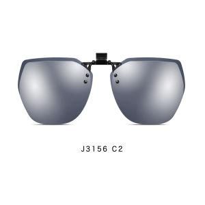 Fashion UV400 Polarized Clip on Sunglasses Fashion Eyeglasses with Tac Lens for Wholesale OEM or ODM Model J3156-C2