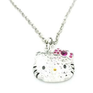 Hello Kitty Charm Necklace with Ab Stones