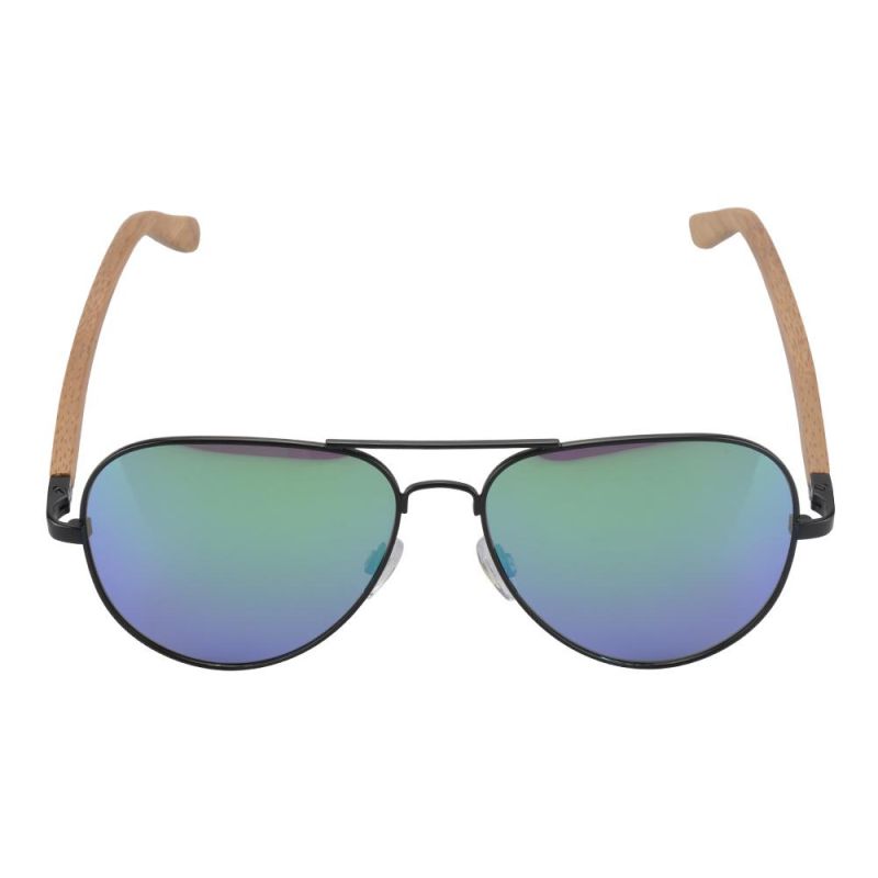 Handmade Polaroid Wooden Sunglasses with Metal Polarized Sunglasses