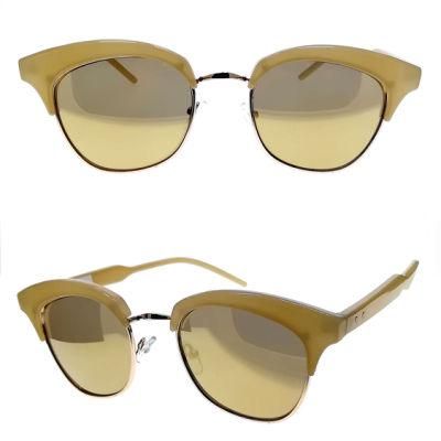 Half Frame Matel and PC Material Fashion Sunglasses