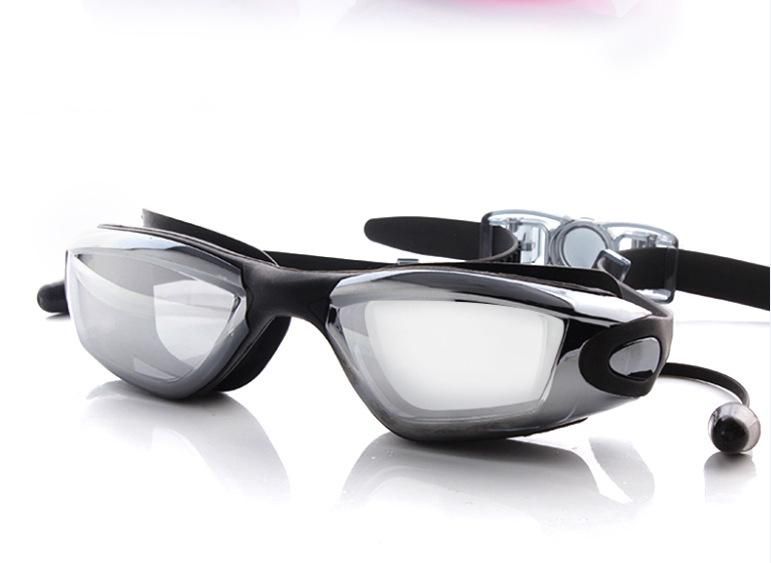 Swimming Waterproof UV400 Protection Unisex Swimming Glasses with Earplugs