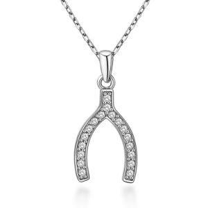 Horseshoe Pendant in Gleaming Silver in Light Weight