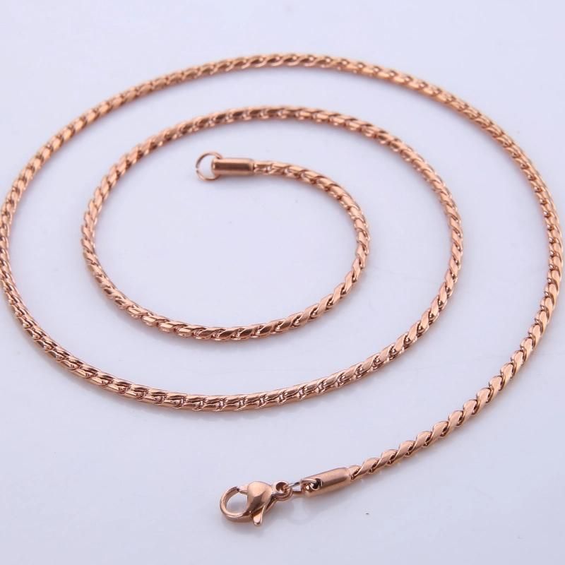 Fashion Stainless Steel Cobra Chain Jewelry Necklace for Women