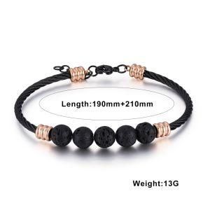 Fashion Adjustable Charm Stone Stainless Steel Bracelet for Women