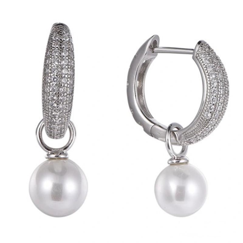 925 Silver Pearl Drop Earring with Gold Plating