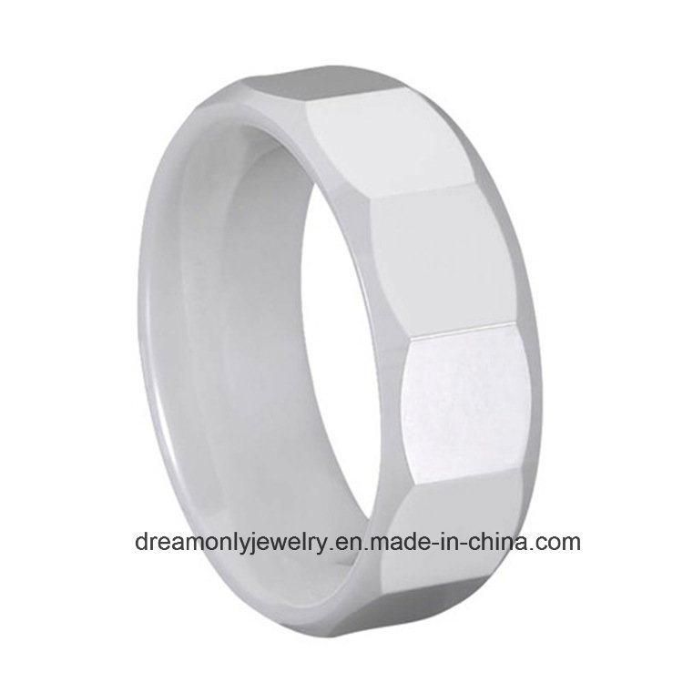 Special White Ceramic Ring Men′s Ring
