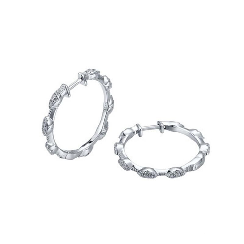 925 Silver Small Heart and Star Pin Earring for Girls