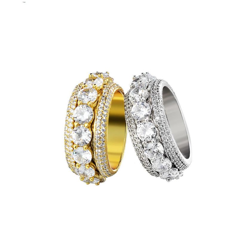 Fashion High Quality Iced out Zircon Bling Jewelry Finger Ring