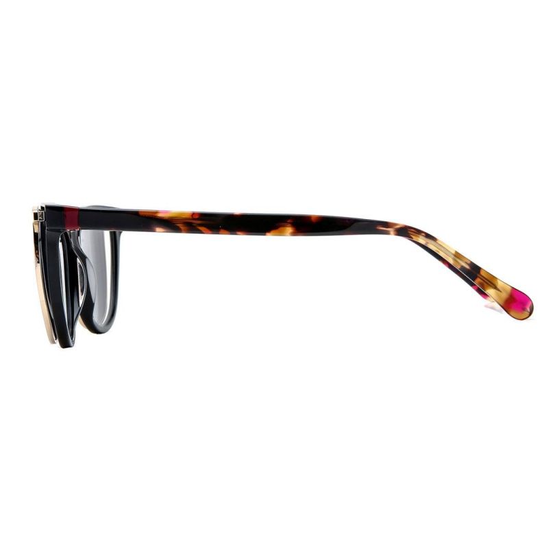 Lady Full Clip on Acetate Optical Frame Wholesale Tac UV 400 Polarized Magnetic Sunglasses