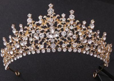Wedding Bridal Crystal Pageant Tiara Crown, Gold Tiara. Silver Tiara