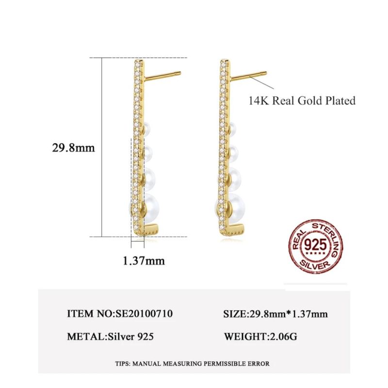 Long Earrings Shining Star Charm Earring with 5A Zircon