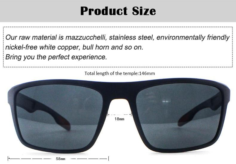 P0101 Special Temple Design Stock Polarized Men Sunglasses