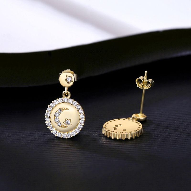 Round Extravagant Earring S925 Sliver Ear Stud