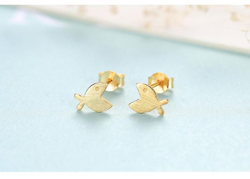 Greedy Fish Mini Ear Piercing Studs for Women