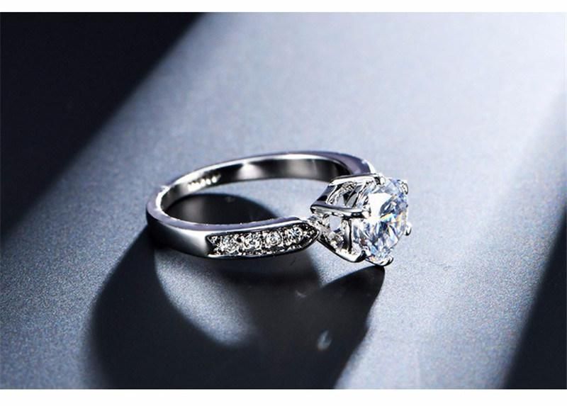 High Quality Zircon Engagement Rings Women Fashion Jewelry Wedding Ring