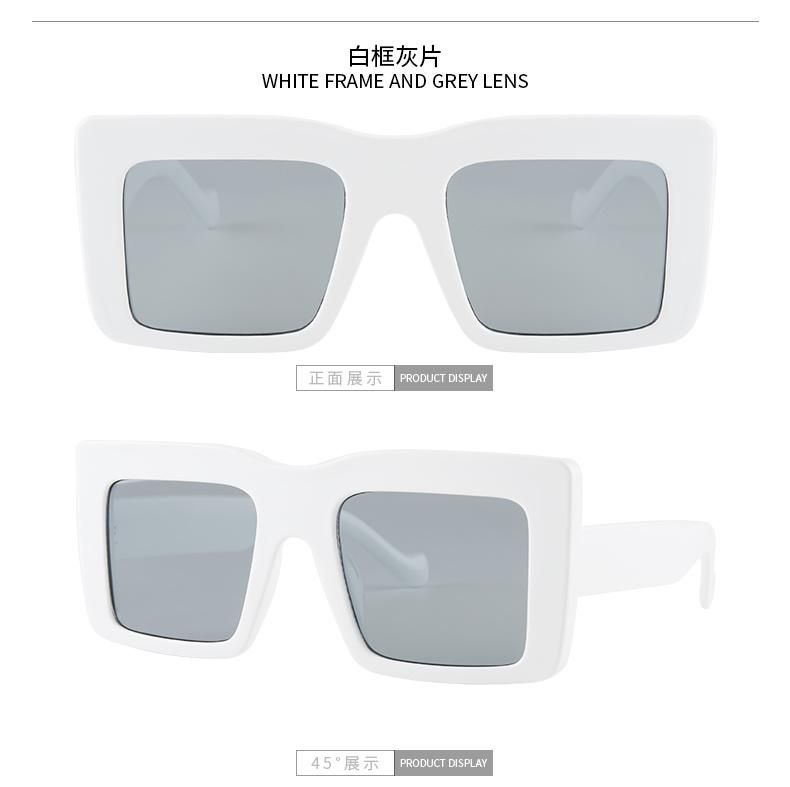 2021 Custom Logo Vintage Ins Square Style Multi Colors Leopard Flat Top Oversized Sunglasses