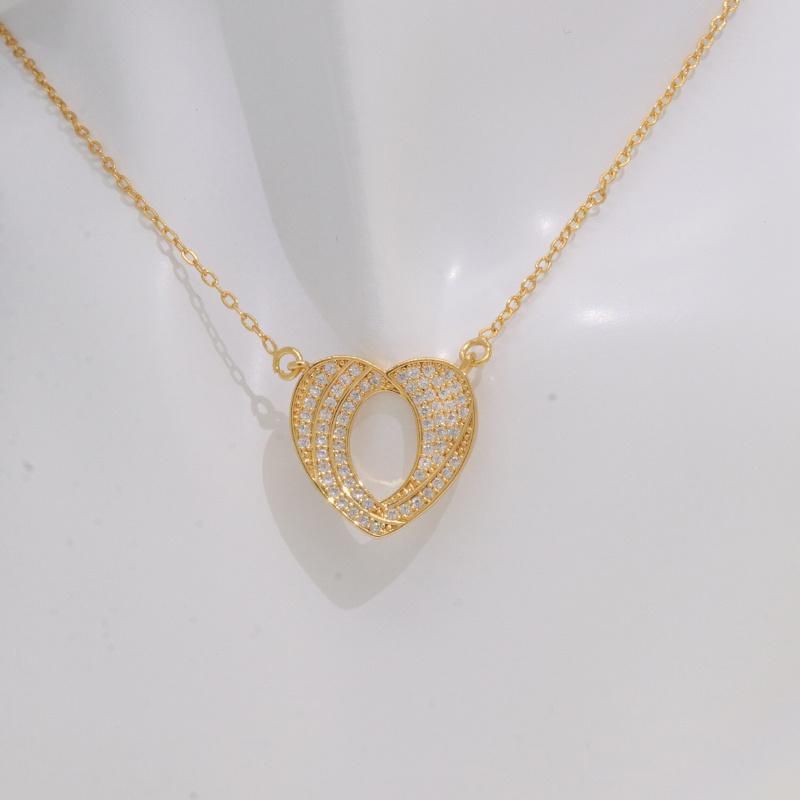 Wholesale High Quality Heart Shape Ladies Luxury Fashion Jewelry Necklace