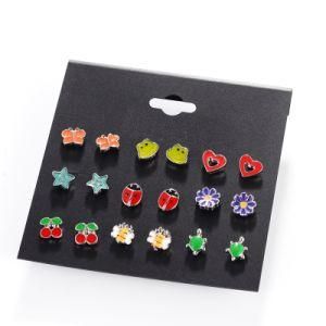 Cute Resin Small Animal Fox Frog Bear Owl Stud Earrings