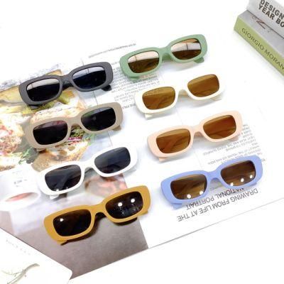 2022 Children Cute Pink Vintage Rectangle Baby Sunglasses
