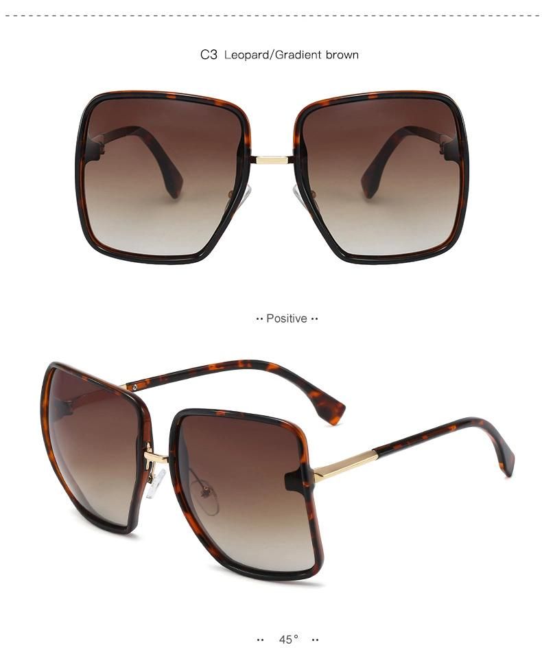 Fashion UV400 Sunglasses Female Trend Wild Face-Lift Big Frame Sunglasses