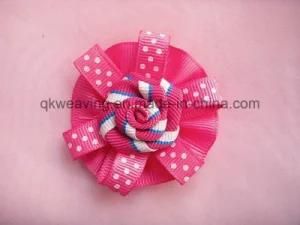 Pink Polyester Satin Bow Flower for Decoration