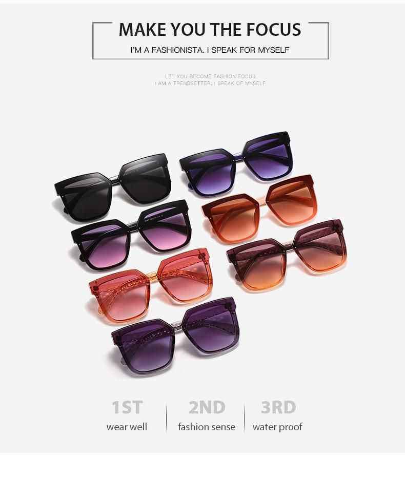 2020 New Fashionable Rectangle Shape Women Sunglasses