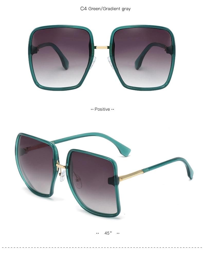 Fashion UV400 Sunglasses Female Trend Wild Face-Lift Big Frame Sunglasses