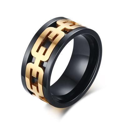 2019 Fashion Knot Gold and Black Plating Ring for Men