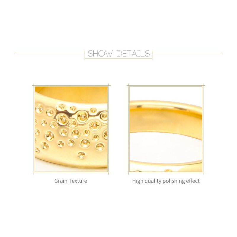 Concave Style Gold Jewellery Ladies Finger Ring Women for Sales Jewelry Accessories