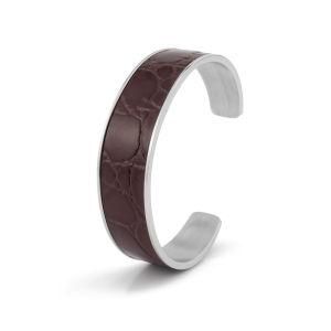 Fashion Jewelry stainless Steel Leather Women &#160; Cuff Bracelet