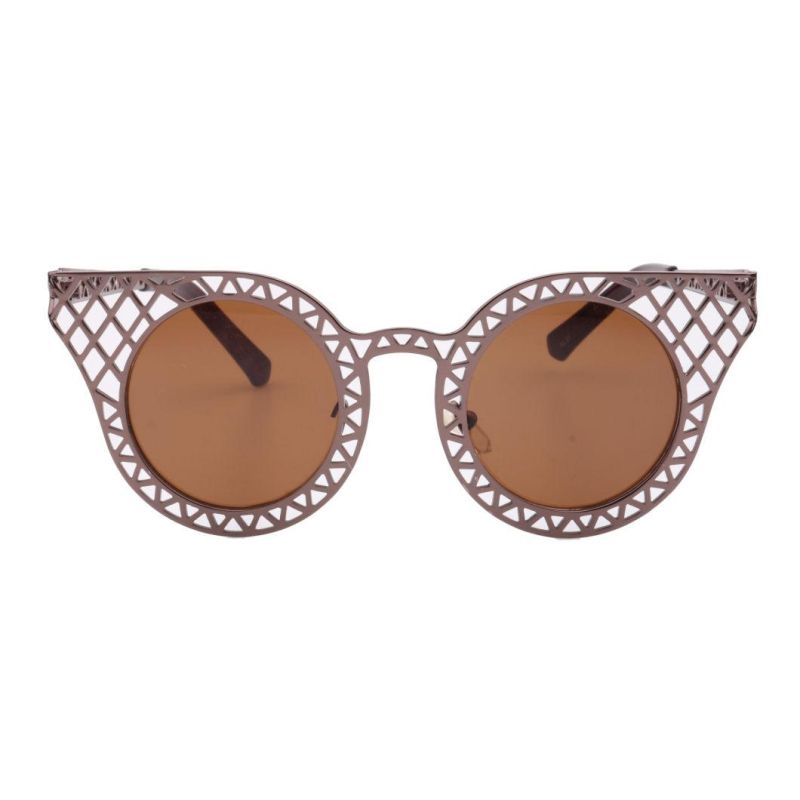 Cat Eye Design High Quality Metal Red Sunglasses
