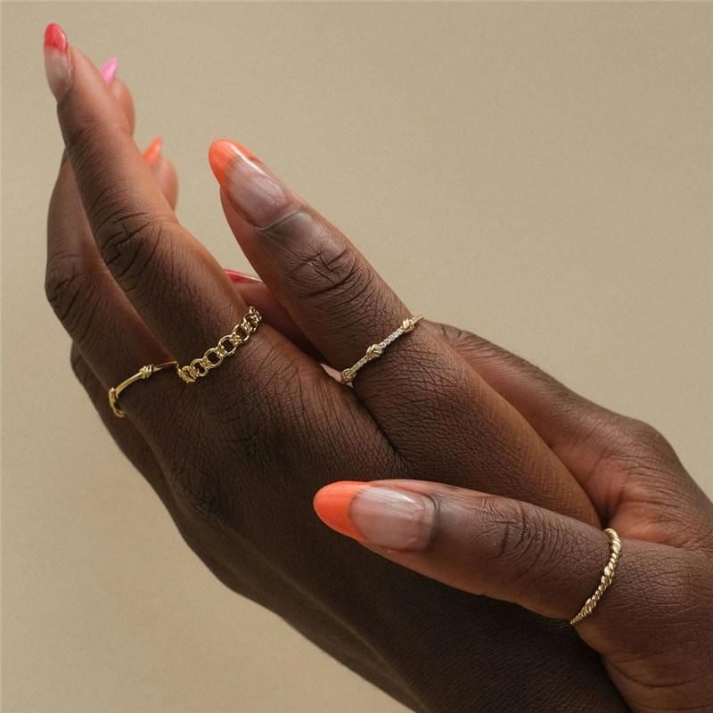 New Trendy Best Quality Tray Triple Knot Ring 18K Gold Plated Sterling Silver Crystal Cubic Zircon Women Fashion Wedding Ring Accessories Bijoux