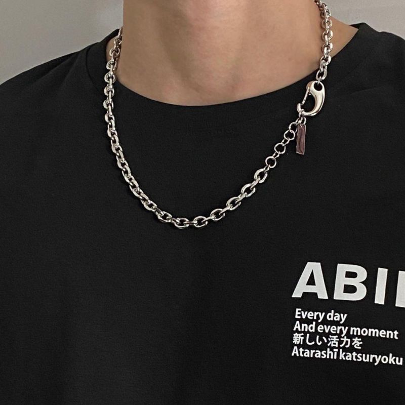 Manufacturer Custom Fashion Necklace Jewelry High Quality Stainless Steel Male Jewelry 2022 Metal O Chain Hip Pop Rap Domineering Simple Chain Jewellery