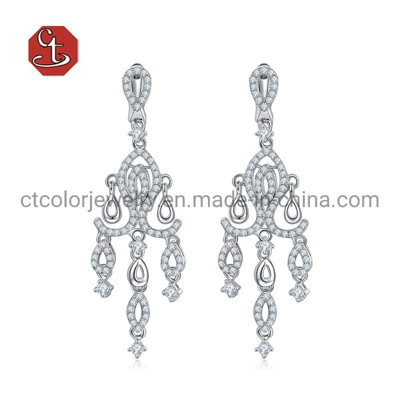 Wholesale 925 Sterling Silver Creative Design Fashion Jewelry Cubic Zircon Earring