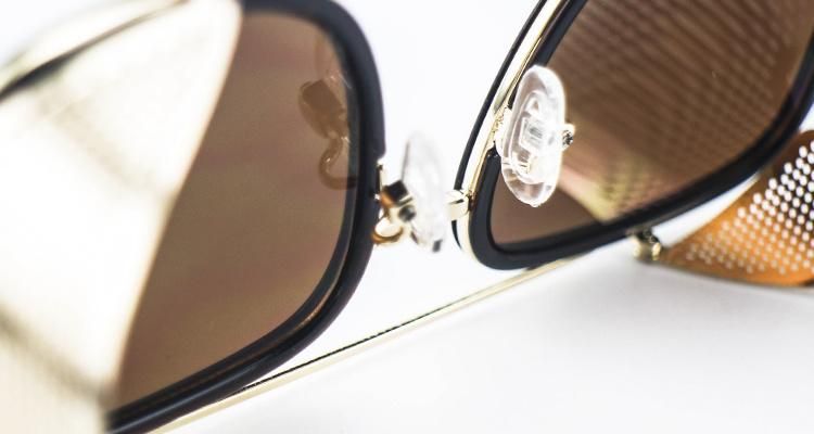 Retro Sunglasses Round Designer Metal Shields Luxury Sunglasses