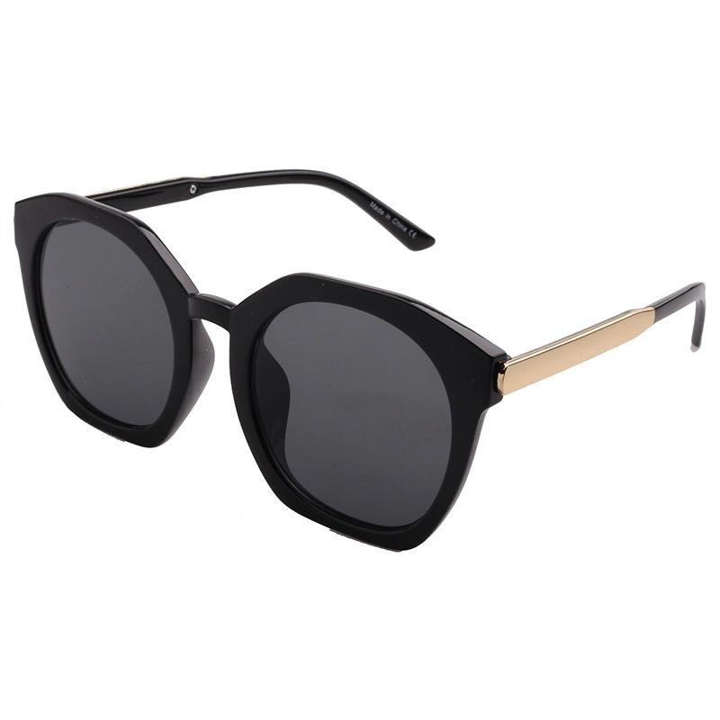 2020 Rectangle Black Metal Temple Fashion Sunglasses