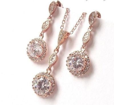 Wedding CZ Necklace Jewelry Set, Bridal CZ Necklace Jewelry Set, Bridesmaid Jewelry Set, Factory Direct Wholesale