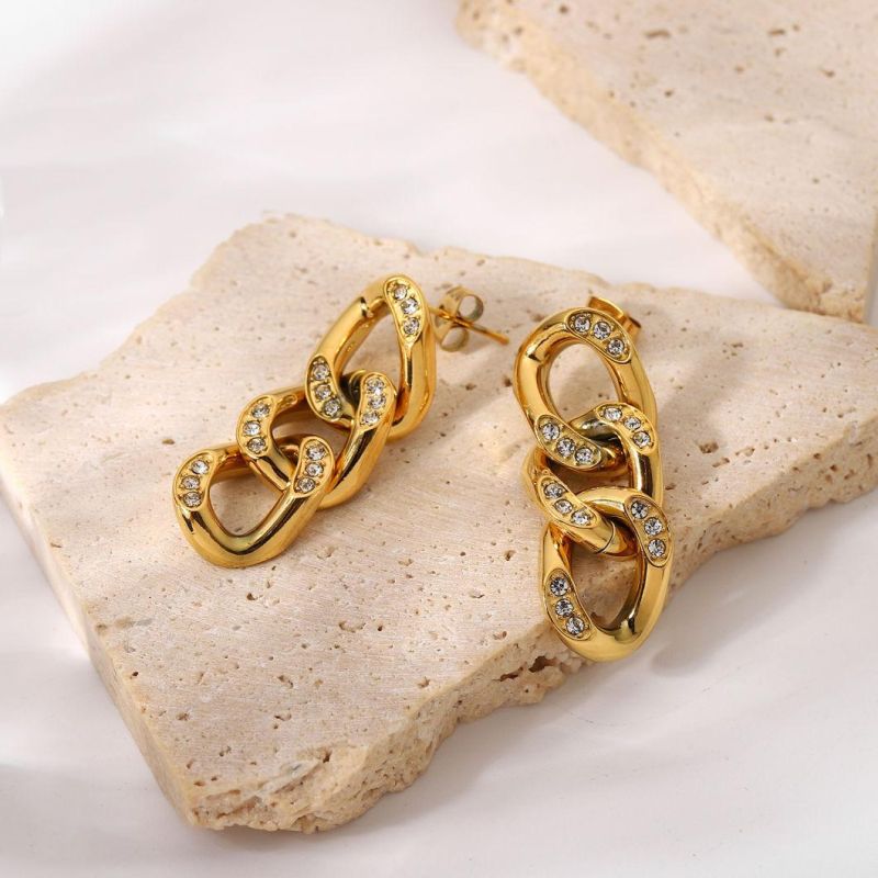 Manufacturer Custom Non Tarnish Gold Jewelry, French Jewelry, Diamond Earrings